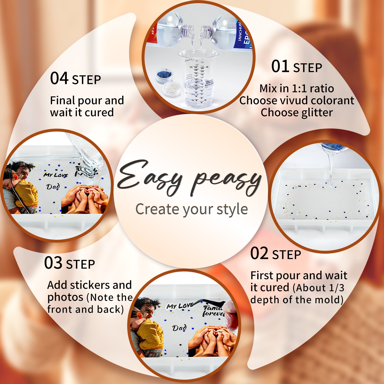 Resin Picture Frames Craft Kit