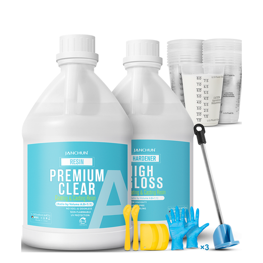JANCHUN 1 Gallon Premium Clear Epoxy Resin Kit