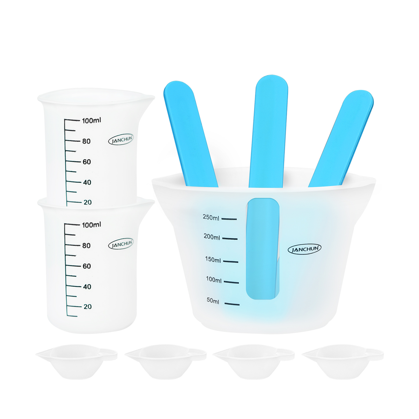 JANCHUN Silicone Measuring Cups for Epoxy Resin,