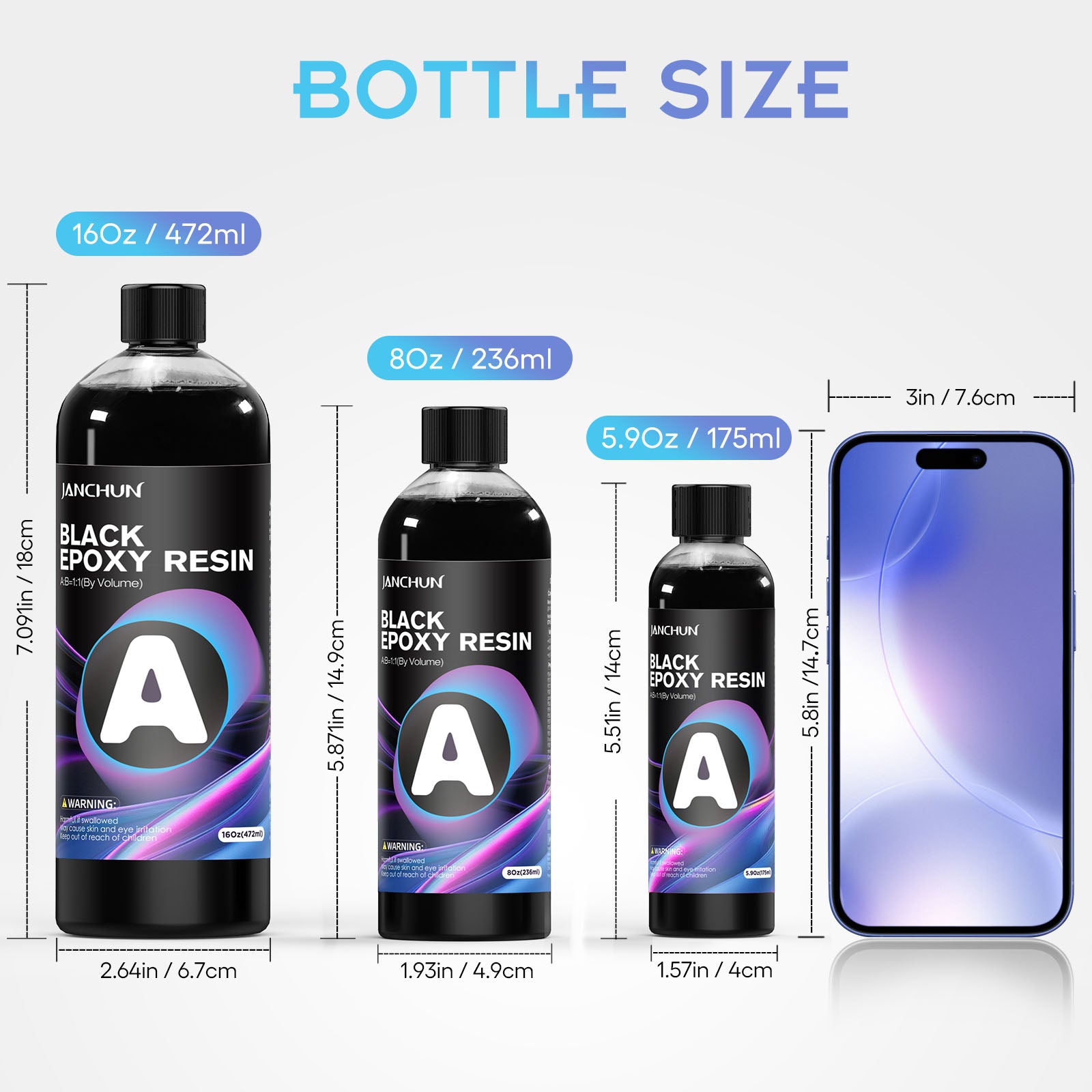 Black Epoxy Resin 16oz