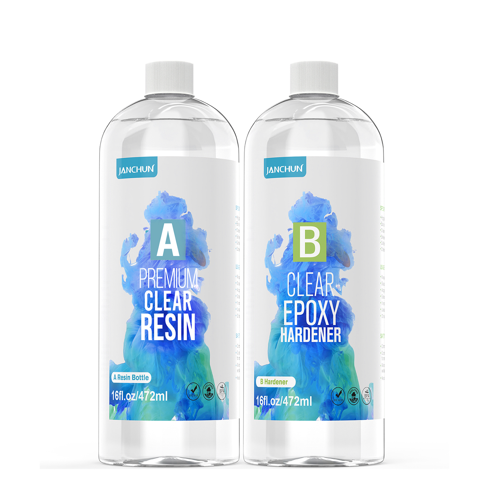 JANCHUN 32oz Premium Clear Epoxy Resin Kit Casting and Coating for Riv