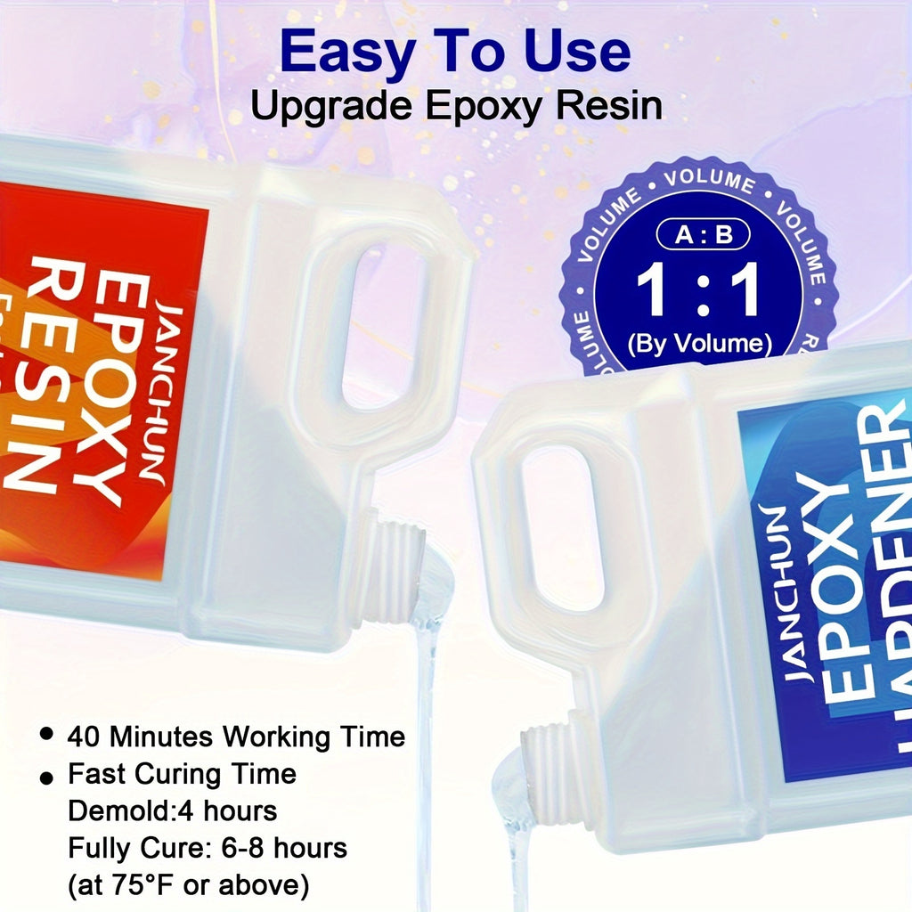 Step by step instructions showing how to mix and use epoxy resin