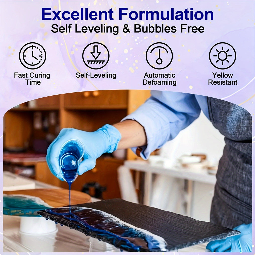 High-gloss non-yellowing epoxy formula with long-lasting clarity