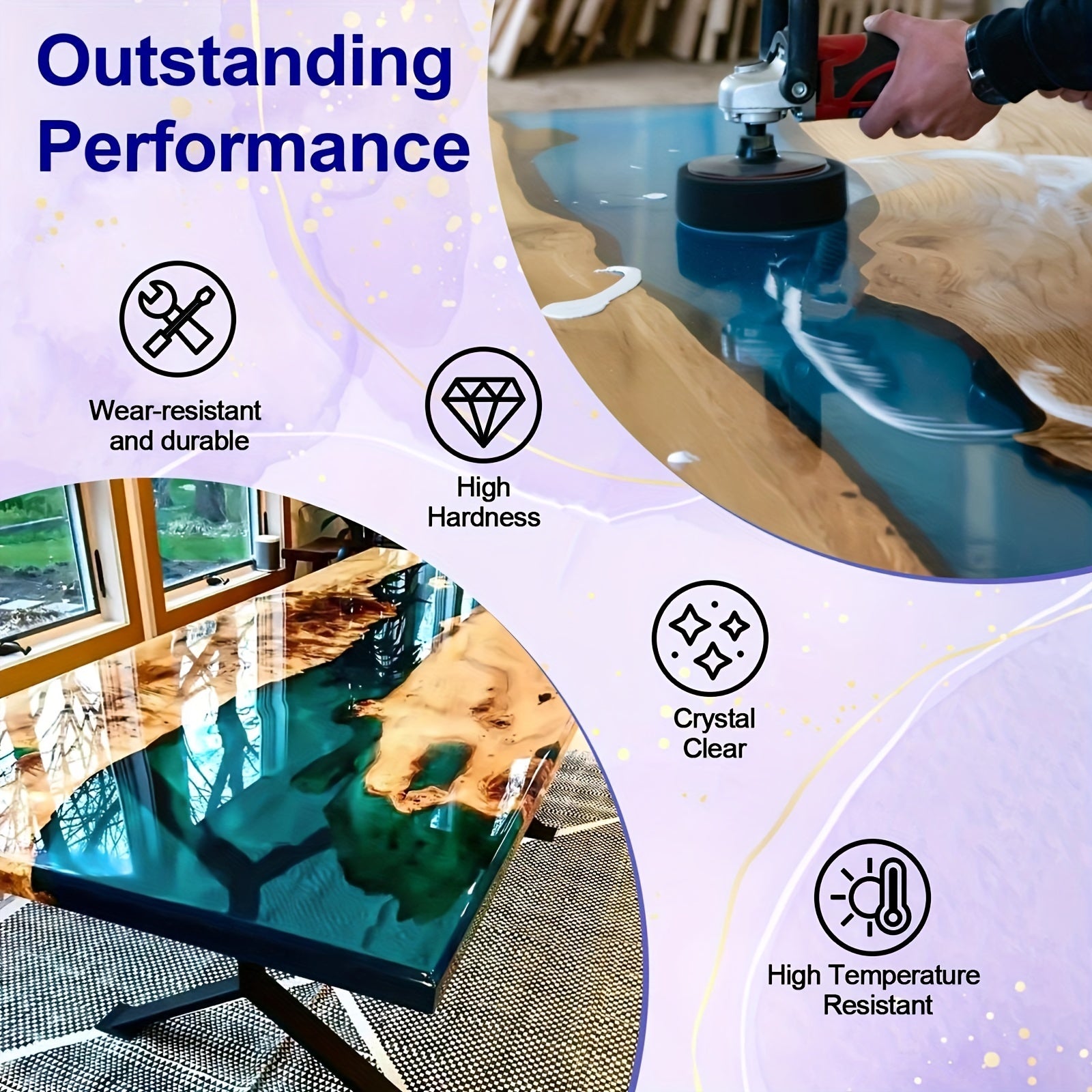 High-gloss non-yellowing epoxy formula with long-lasting clarity