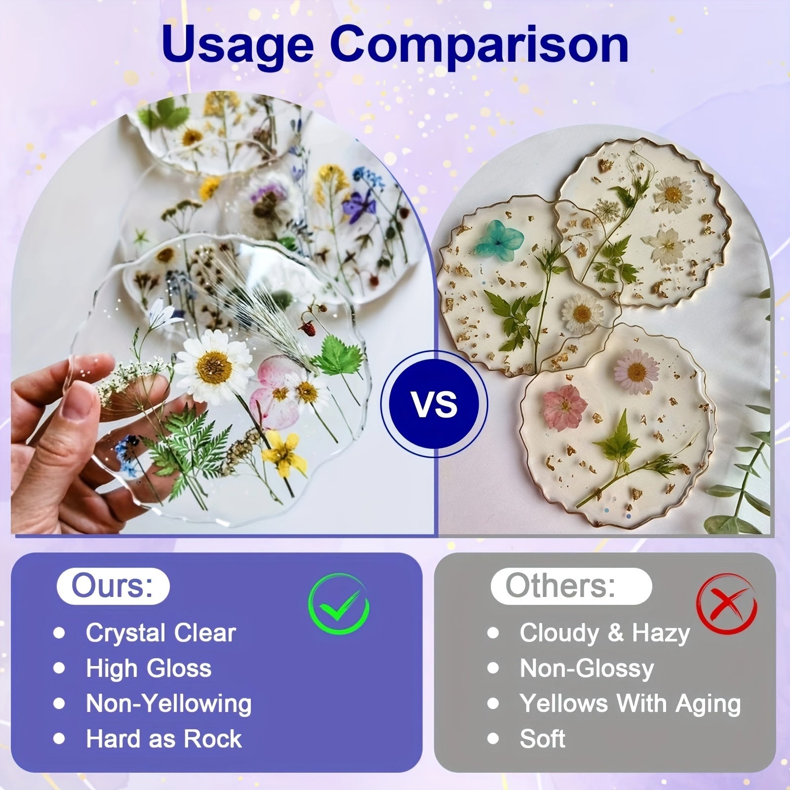 Before and after comparison of bubble-free self-leveling epoxy resin
