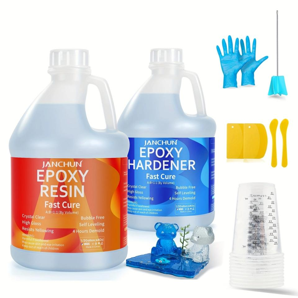 Epoxy resin kit suitable for small crafts and large table projects