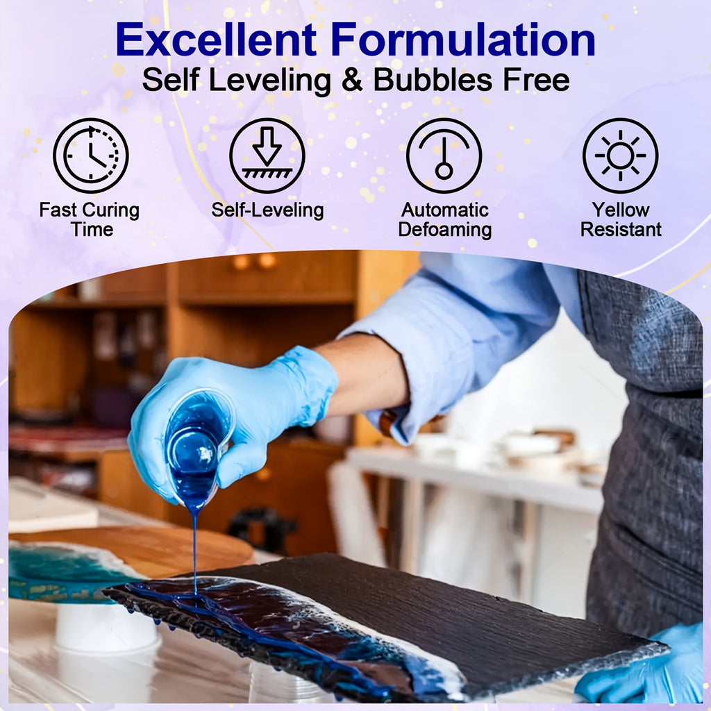 Outstanding clear epoxy resin with anti-yellowing UV resistant formula