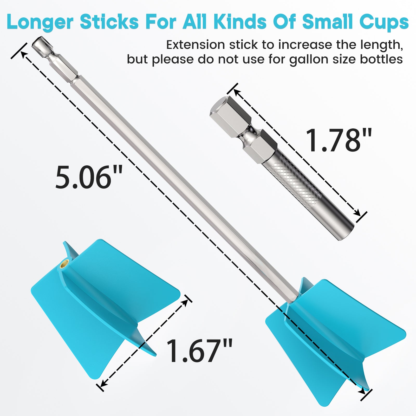 The mixer paddle with dimensions labeled "5.9cm × 1.79cm", intuitively presenting the product specifications to help you determine if it meets your needs.