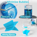 A dynamic effect of the mixer paddle mixing resin, showing the practical function of "reducing bubbles", allowing you to visually perceive the product's advantages.
