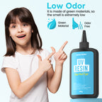 Low odor UV resin safe for home crafting and jewelry