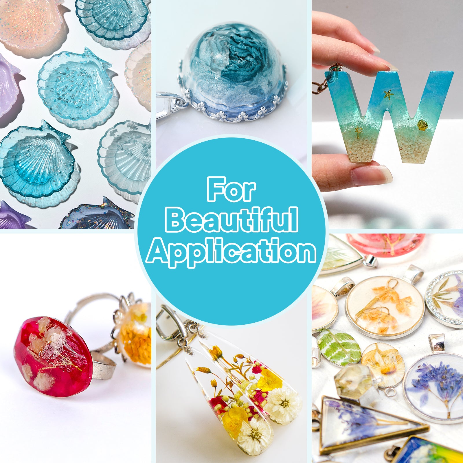 UV resin for jewelry making, DIY crafts, and resin decorations